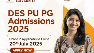 Business News | DES PU PG 2025 Phase 2 - Applications Closing Soon: July 20