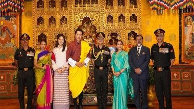 World News | General Upendra Dwivedi Meets Bhutanese King, Receives Guard of Honour During Official Visit to Tashichhodzong