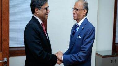 World News | Foreign Secretary Vikram Misri Visits Mauritius, Calls on PM Ramgoolan