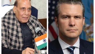 World News | Rajnath Singh, Hegseth Discuss Ways to Augment Defence Ties with Focus on Expanding Industry Collaboration