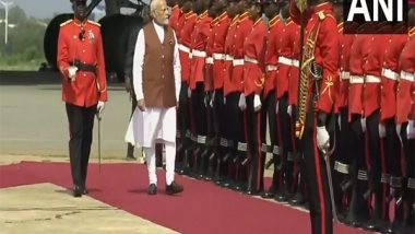 World News | PM Modi Arrives in Ghana, Receives Guard of Honour and 21-gun Salute