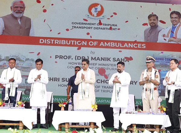 India News | Tripura Launches Major Road Safety Initiative with Introduction of BLS Ambulances and Vehicle Tracking System