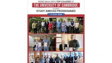 Business News | O.P. Jindal Global University Signs MoUs with Colleges at University of Cambridge for Law & Fintech Programmes