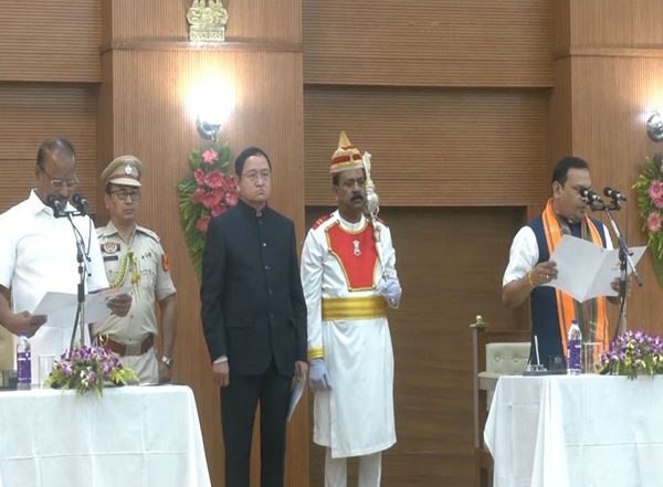 India News | Tripura CM Attends Oath-taking Ceremony of Kishore Barman as Cabinet Minister