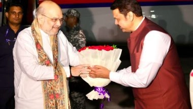 India News | Amit Shah Begins Two-day Visit to Maharashtra, Welcomed in Pune by CM Fadnavis