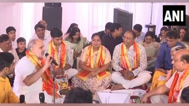 India News | Delhi CM Rekha Gupta Participates in Havan at Inauguration of Camp Office