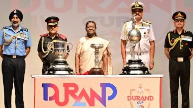 Sports News | President of India Unveils Trophies of Durand Cup Tournament