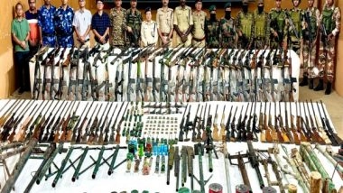 India News | 203 Weapons Including Rifles, Pistols Recovered in Major Success for Security Forces in Manipur; IEDs, Grenades Also Seized