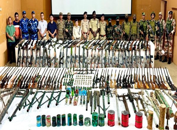 India News | 203 Weapons Including Rifles, Pistols Recovered in Major Success for Security Forces in Manipur; IEDs, Grenades Also Seized