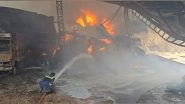 India News | Fire Breaks out at Plastic Godown in Gujarat's Kheda, Dousing Ops Underway