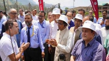 India News | J-K: Union Min Shivraj Chouhan Visits SKUAST-K Horticulture Gardens; Holds Stakeholder Meeting on Agriculture, Allied Sectors