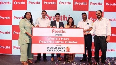Business News | Preethi Zodiac Mixer Grinder Puts India on the World Map as the World's Most Powerful Mixer Grinder
