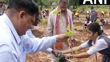 India News | Odisha: Dharmendra Pradhan Joins Mass Plantation Drive Under 'Ek Ped Maa Ke Naam'