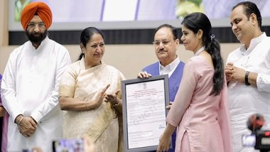 India News | Union Health Minister JP Nadda, Delhi CM Rekha Gupta Distribute Appointment Letters to 1400 Nurses