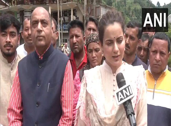 Entertainment News |  Kangana Ranaut and Jairam Thakur Visit Cloudburst-affected Areas of Mandi