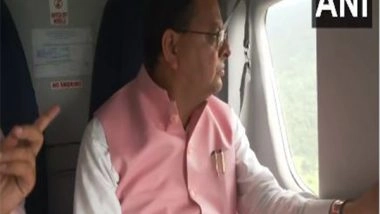India News | Uttarakhand CM Dhami Conducts Aerial Survey of Flood-hit Areas of Uttarkashi