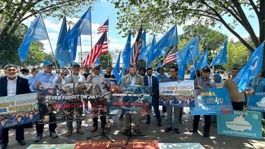 World News | Uyghurs Rally at White House to Commemorate Urumchi Massacre Anniversary, Urge Action Against China