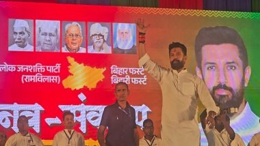India News | LJP-RV President Chirag Paswan Declares to Contest Upcoming Bihar Assembly Polls