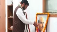 India News | Haryana CM Nayab Saini Pays Tribute to Syama Prasad Mookerjee on His 125th Birth Anniversary