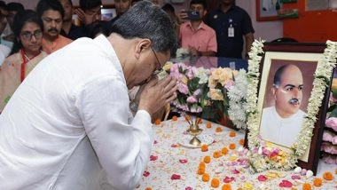 India News | Tripura CM Manik Saha Pays Tribute to Syama Prasad Mookerjee on His 125th Birth Anniversary
