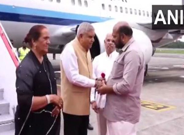 India News | Kerala: Vice President Dhankhar Arrives in Kochi