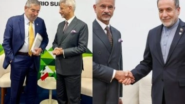World News | EAM Jaishankar Meets Counterparts from Iran, Mexico on Sidelines of BRICS Summit