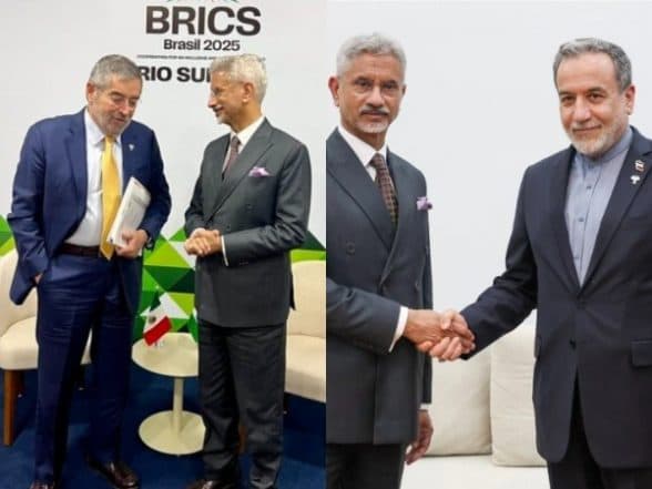World News | EAM Jaishankar Meets Counterparts from Iran, Mexico on Sidelines of BRICS Summit