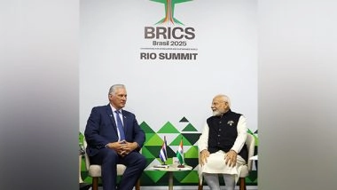 World News | Cuba President Meets PM Modi, Expresses Interest in India's Digital Public Infrastructure and UPI