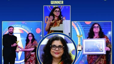 Business News | V. Shruti Devi Honoured at International Author Excellence Awards 2025 for Her Groundbreaking Work: Spirit of the Constitution