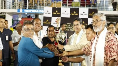 India News | Tripura CM Saha Attends Prize Distribution Ceremony of B-division Football Tournament