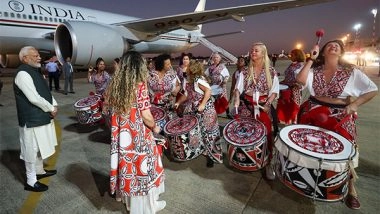 World News | PM Modi Accorded Musical Welcome in Brasilia with Batala Mundo Band Performance