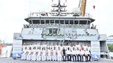 India News | Indian Navy Gets First Indigenous Diving Support Vessel INS Nistar