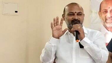 India News | Telangana: Union Minister Bandi Sanjay Launches Bicycle Distribution Drive for 10th-grade Students