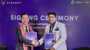 Business News | VinFast Signs India's RoadGrid to Builds Strong Charging and Aftersales Support, Aiming for 120 Extended Service Workshops Before First Vehicle Delivery