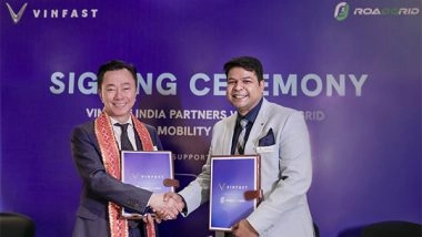 Business News | VinFast Signs India's RoadGrid to Builds Strong Charging and Aftersales Support, Aiming for 120 Extended Service Workshops Before First Vehicle Delivery
