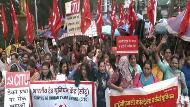 India News | Nationwide Strike Hits Himachal: Workers, Farmers and Bank Employees Rally in Shimla Against Labour Codes, Privatisation, and Exploitation