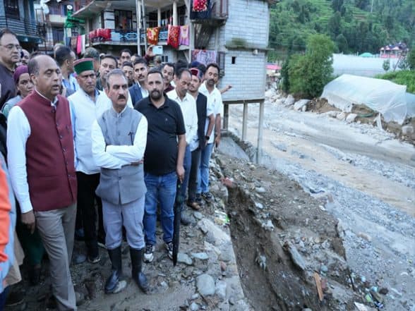 India News | Himachal Pradesh: CM Sukhu and LoP Thakur Jointly Inspect the Disaster-hit Thunag