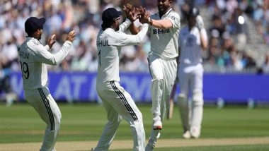 Sports News | Nitish Kumar Reddy's Twin Strikes Key Highlight of Balanced First Session of Play at Lord's (Day 1, Lunch)
