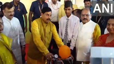 India News | MP CM Mohan Yadav Distributes Free Bicycles to Students, to Give Scooty Next Month