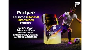 Business News | Protyze Launches HYDRA-X: India's An Advanced Clear Protein with Electrolytes, Creatine & Glutamine