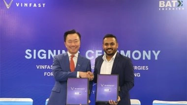 Business News | Vinfast India and BatX Energies Signs Landmark Agreement for High Voltage Battery Recycling and Repurposing