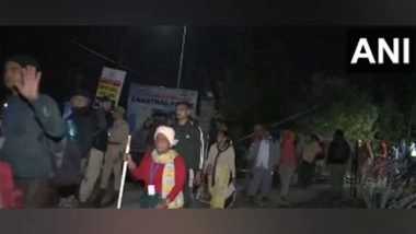 India News | 10th Batch of Devotees Departs for Amarnath Yatra from Pahalgam's Nunwan Base Camp