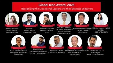 Business News | Global Icon Award, 2025: Recognizing the Exceptional Leaders and Their Business Endeavors