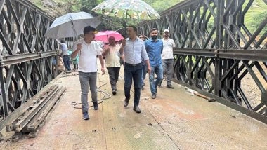India News | Uttarkashi DM Inspects Ongoing Reconstruction Works After Sudden Floods in Uttarakhand