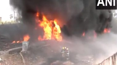 India News | Tiruvallur Fire: Southern Railway Issues Helpline Numbers for Passengers, Efforts Underway to Douse Flames