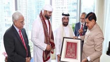 World News | MP CM Yadav Calls on Speaker of Arab Parliament, Invites Him to Attend Upcoming Energy Summit