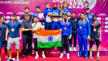 Sports News | Indian Under-20 Freestyle Wrestling Team Secures Runner-up Trophy at 2025 U-20 Wrestling Championship Bishkek