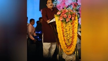 India News | Union Minister Nitin Gadkari Inaugurates India's Second-longest Cable Stayed Bridge in Karnataka; Congress Boycotts Event