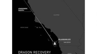World News | Ax-4 Crew on Board Dragon Spacecraft Piloted by Grp Capt Shukla on Track for Touchdown at 3PM