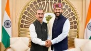 India News | CM Sukhu Meets Civil Aviation Minister, Discusses Strengthening Air Connectivity to Himachal